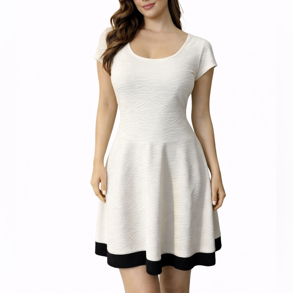 American Living Ralph Lauren Dress 16 White Black Stretch A Line Career Church